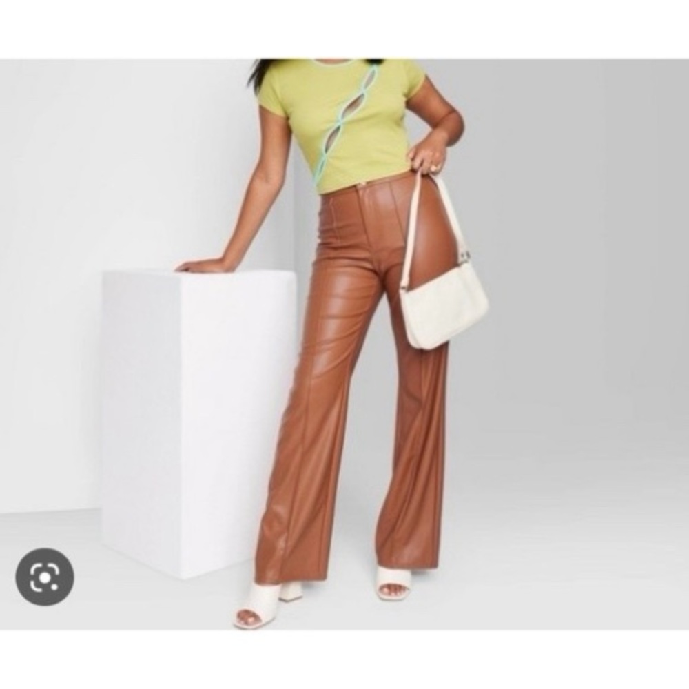 Wild Fable Women’s High Rise Faux Leather Flare Pants